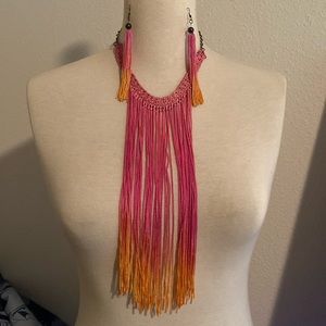 Ombré crochet necklace
